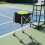 Chariot de tennis pliable peu encombrant avec construction en 5