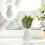 White Ceramic Flower Vase 17.5 cm 3