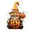Outdoor Halloween Pumpkin Gnome Statue with Light 2