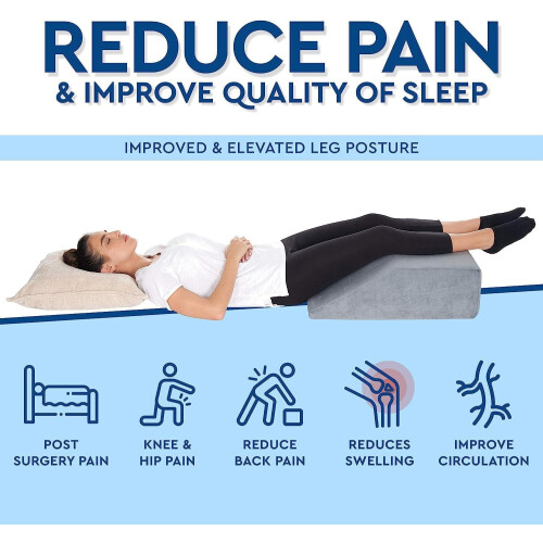 Leg Elevation Pillow Memory Foam 24 x 21 x 8 in 1