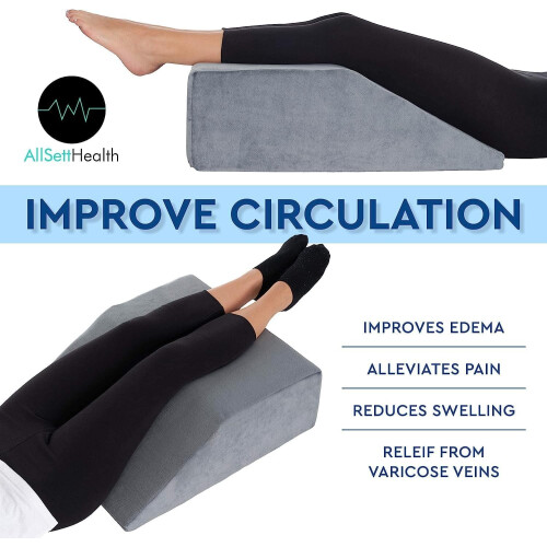 Leg Elevation Pillow Memory Foam 24 x 21 x 8 in 2