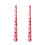 Rosa, unparfümierte Spitzkerzen, 2er-Pack, 25 cm 2