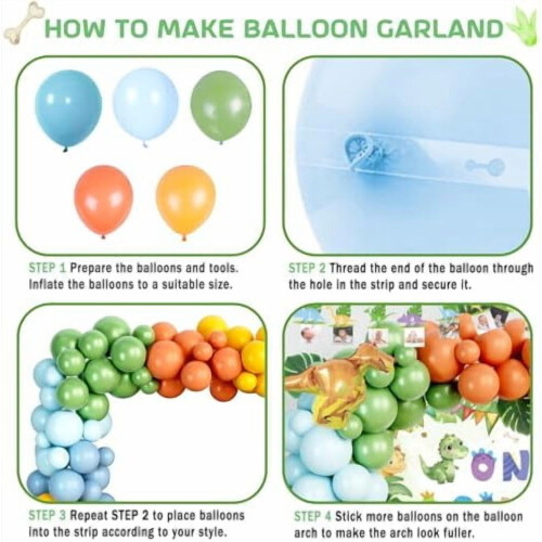 Dinosaur 1st Birthday Decoration Kit 2