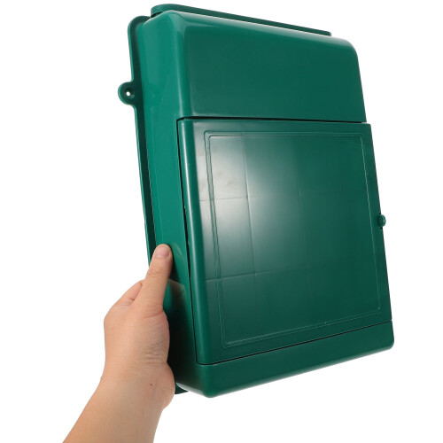 Wall Mounted Rainproof Green Plastic Letter Box 1 Piece 2