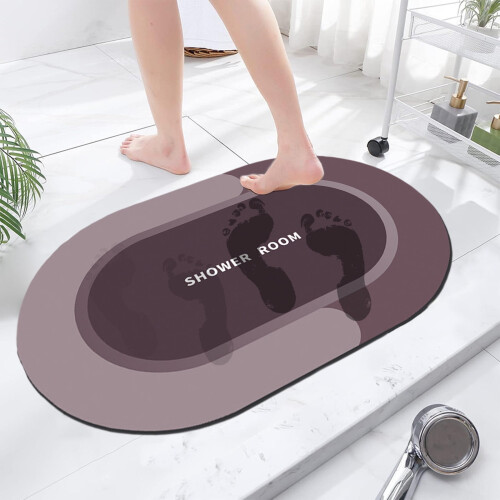 Quick-Dry Bath Rug Non-Slip Red 40x60cm 1