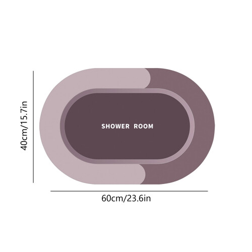 Quick-Dry Bath Rug Non-Slip Red 40x60cm 2