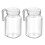 2-Pack Clear Plastic Pitcher with Lid, 600ml, for Milk or 2