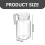 2-Pack Clear Plastic Pitcher with Lid, 600ml, for Milk or 3