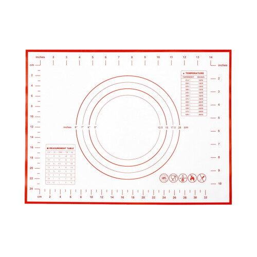 Κόκκινο αντιολισθητικό χαλάκι ζυμώματος σιλικόνης 40x30cm