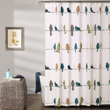 Rowley Birds Shower Curtain 72 x 72 in Polyester