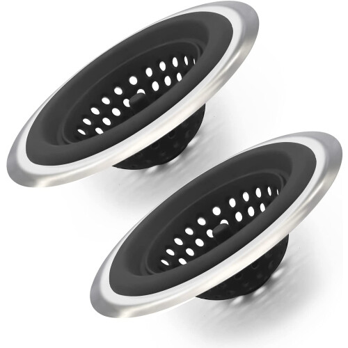 2 Pack Stainless Steel Sink Strainers 4.5 Inch