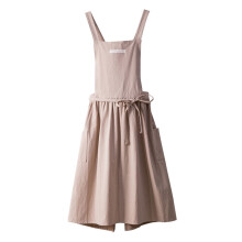 Vintage Baumwollschürze für Damen mit gekreuztem Rückenausschnitt und zwei