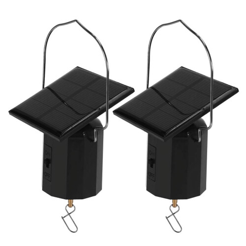 Solar-Windspinner-Motor für den Garten, schwarzes ABS