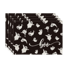 MOQIN Halloween Placemats Set of 4 – 12 x 18 in Bat &