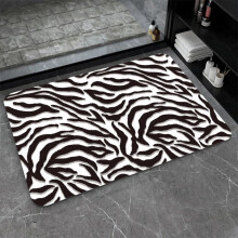 Black and White Zebra Diatomaceous Bath Mat 40 x 60 cm