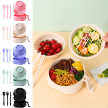 Microwave-Safe Ramen Bowl with Strainer, 6-Piece Set
