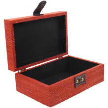 Wooden Earring Organizer Box Red 1 Piece