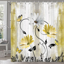 Rustic Farmhouse Shower Curtain 36x72 in Polyester