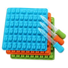 Formă de ciocolată din silicon cu pipetă, tip ursuleț