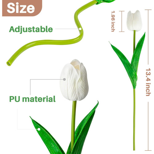 10 Multicolor Real-Touch Artificial Tulips 1