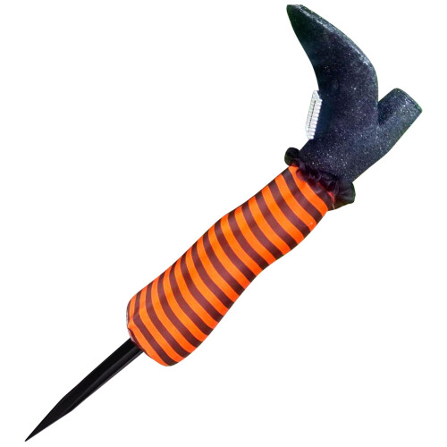 Halloween Witch Leg Yard Stakes x2 1
