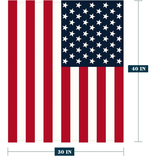 Patriotic Throw Blanket 30x40 in Red White Blue 1