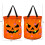 LED Halloween Candy Bag – Orange Polyester Reusable Bucket 2