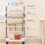 Student Desk with 5-Tier Foldable Bookshelf White Gray 6