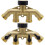 Brass 2-Way Hose Splitter 3/4" with Ball Valves 4