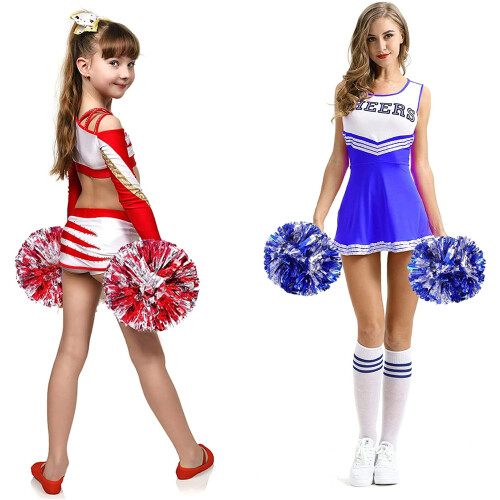 Metallic Cheer Pom Poms 26 cm 12 Pack 1