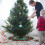 Weihnachtsbaumrock 90 cm mehrfarbiger Stoff 3