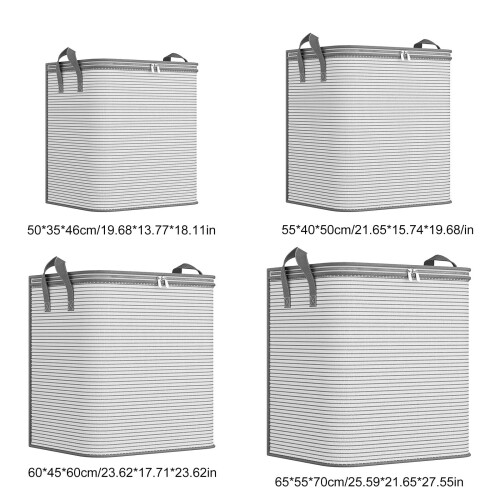 Large Foldable Storage Bag with Reinforced Handle and Zipper 2