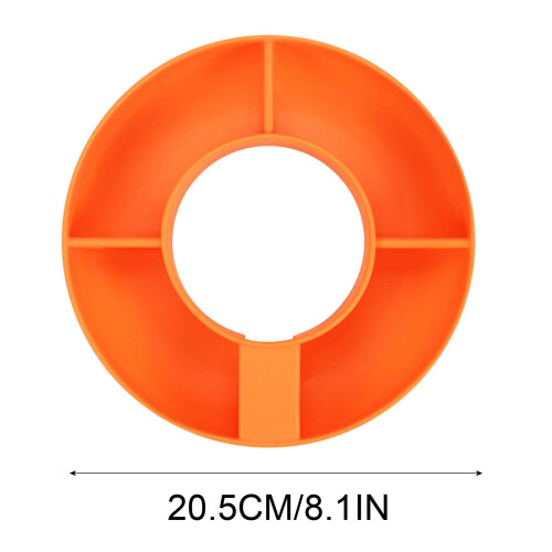 4-Compartment Silicone Snack Platter for Cup Holders 2