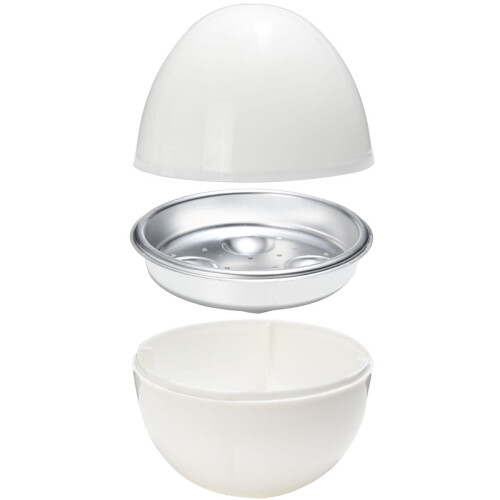 Round Microwave Egg Cooker, PP & Aluminum, 4-Egg Capacity 2
