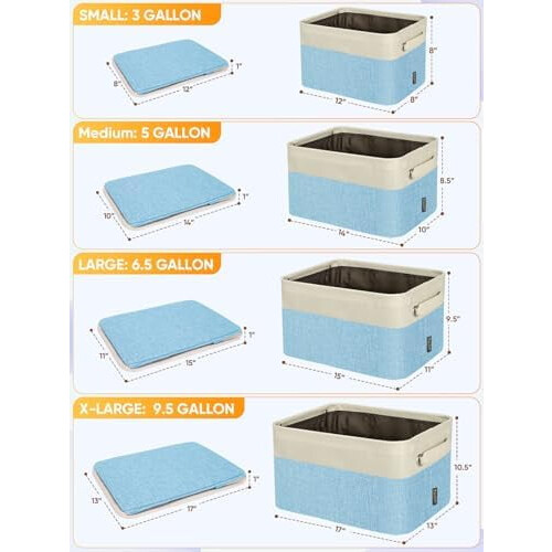 Linen Storage Basket 17" x 13" x 10.5" 1