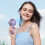 USB Rechargeable Handheld Fan Purple 2