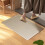 Tapis rayé en polyester beige 60 x 40 cm 4
