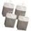 4PCS Big 100L Laundry Hampers Featuring Handles-gray lantern 1