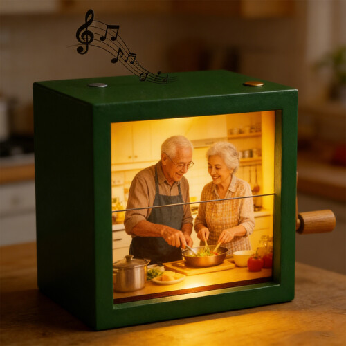 Photo Notebook Frame Animation, Unique Machine Mechanical-Red 1 2