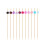 Bamboo Fruit Picks with Acrylic Beads 100 pcs Multicolour 2