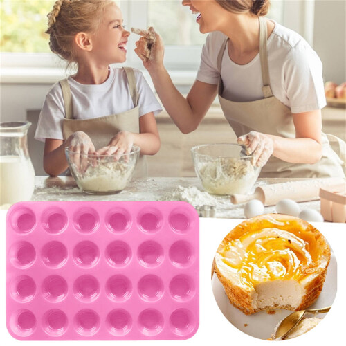 Silikon mini-muffinsform, 24 kopper, nonstick 1