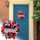 Patriotic Mesh Wreath 16.5in Front Door Decor 4