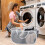 Mesh Laundry Hamper with 2 Compartments White 2