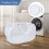 Mesh Laundry Hamper with 2 Compartments White 5