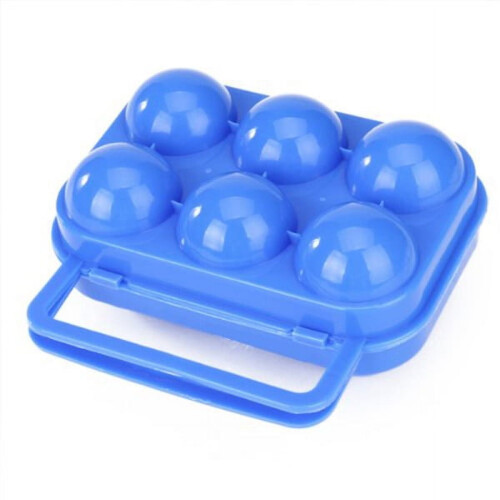 Faltbare Eierbox aus Kunststoff für 6 Eier, blau 2