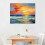 Abstract Canvas Wall Art in Sky Blue & Orange 2