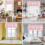 Roze en witte buffelruit volant 54x18 inch 4