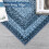 5x7 Braided Print Area Rug Gray Blue 5