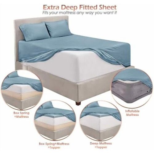 Microfiber King Sheet Set 6-Piece Extra Deep Pocket 2