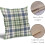 Fodere per cuscini a quadri blu, verde salvia e verde, 16x16 cm, set da 2 2